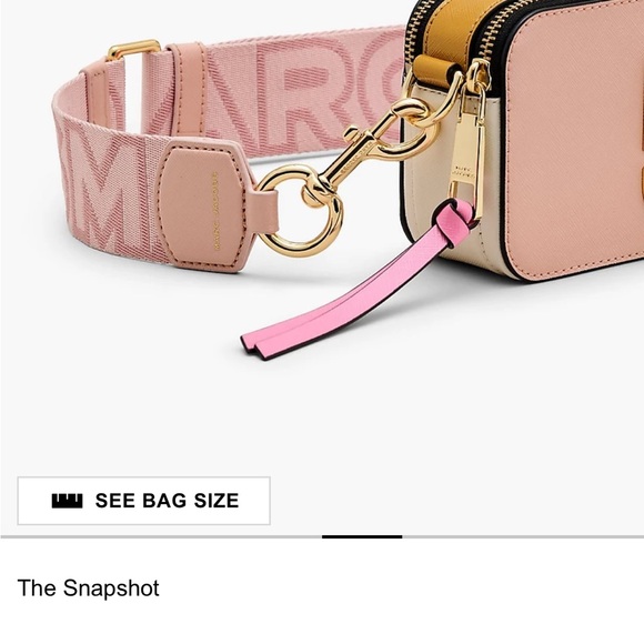 Marc Jacobs Snapshot rose multi color bag with 2 straps - Picture 10 of 11